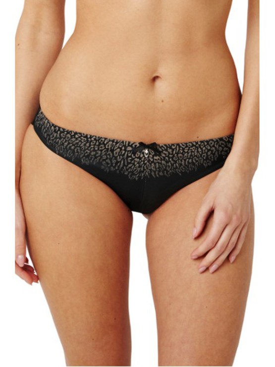 Panache Black Odette Animal Brief 