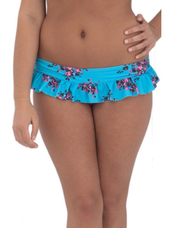 Plavky CK Beach Bloom Skirted Brief 