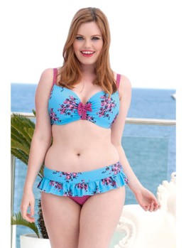 Plavky CK Beach Bloom Skirted Brief 