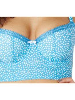 Cleo Minnie Longline Skyblue Spot