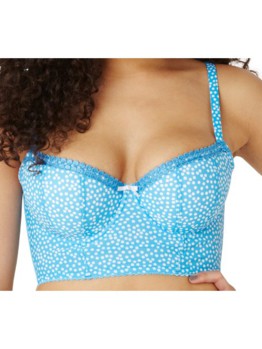 Cleo Minnie Longline Skyblue Spot