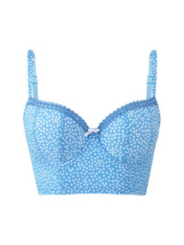 Cleo Minnie Longline Skyblue Spot