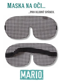 Maska na oči černá kostkovaná