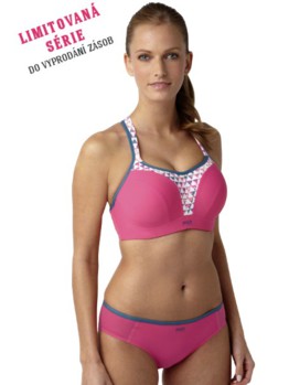 Panache Sport Pink Geo sportovní podprsenka