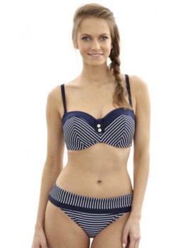 Plavky Panache Britt NavyStripe Bandeau