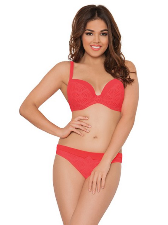 Plavky CK Siren Plunge Coral 