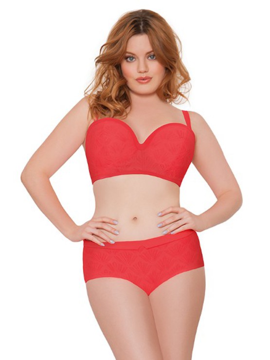 Plavky CK Siren Bandeau Coral 