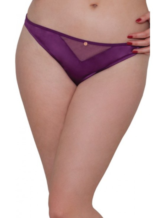 Scantilly Peek A Boo tanga violet