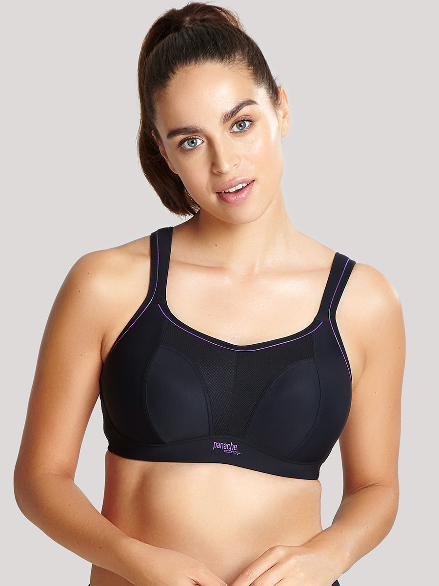 Panache Sport bez kostic 7341 Black ♥ Spravna podprsenka