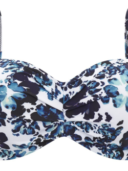 Plavky Panache Florentine Bandeau Blue Floral