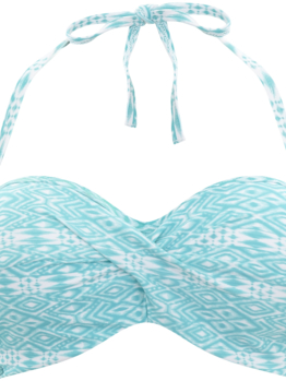 Plavky Cleo Hattie bandeau Aqua White