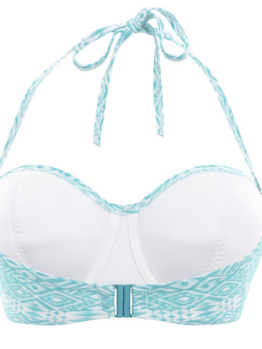 Plavky Cleo Hattie bandeau Aqua White