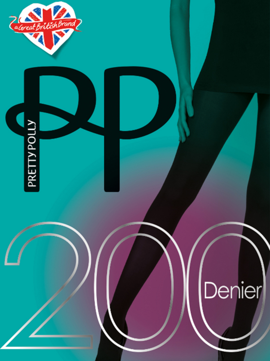 PP 200DEN Fleecy Tights PNAVA9 Black