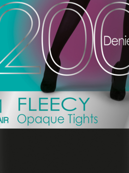 PP 200DEN Fleecy Tights PNAVA9 Black