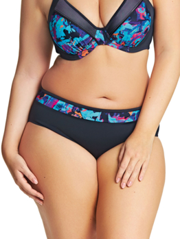 Plavky Elomi Abstract kalhotky ES7074 Black