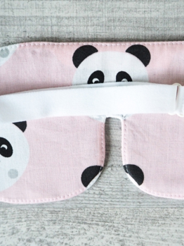 Maska na oči panda růžová