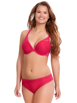 Cleo Tia plunge 9656 Deep Cerise