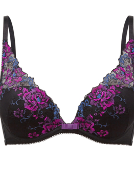 Gossard VIP Floral Attraction plunge 15011 Black Purple