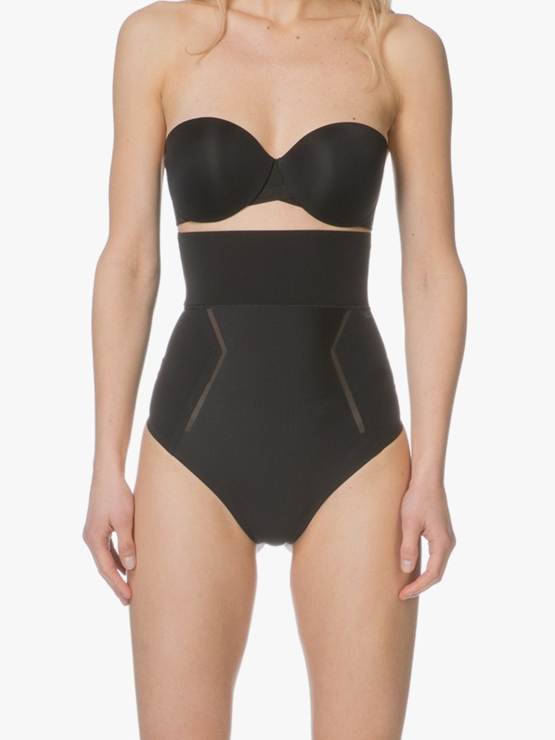 Calvin Klein vysoká tanga QF4262E Black