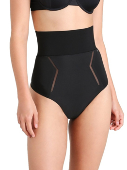 Calvin Klein vysoká tanga QF4262E Black