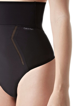 Calvin Klein vysoká tanga QF4262E Black