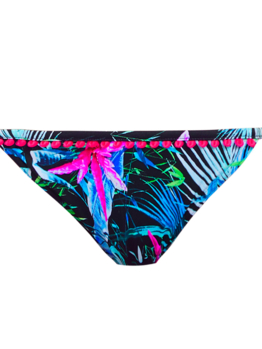 Plavky Freya Jungle Flower bok kalhotky AS5845 Black Tropical