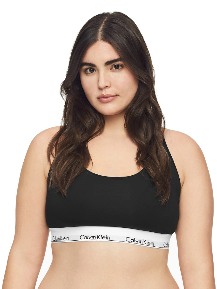 Calvin Klein Modern Cotton Plus Unlined Bralette Black