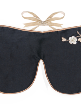 Holistic Silk hedvábná maska na spaní s levandulí Black Blossom
