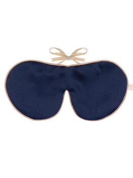 Holistic Silk Pure Silk celo-hedvábná maska na spaní s levandulí Navy
