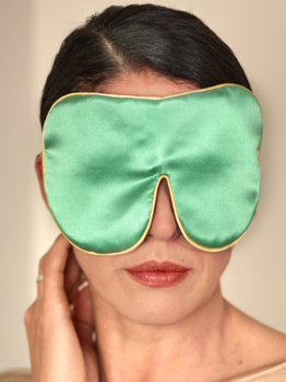 Holistic Silk Pure Silk celo-hedvábná maska na spaní s levandulí Jade