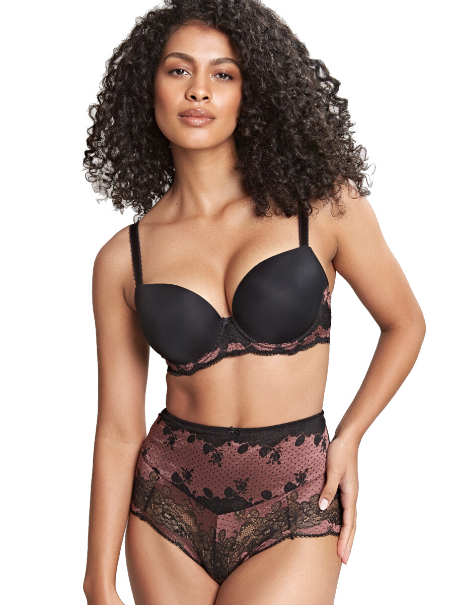 Panache Clara 7251 Black/Fig ♥ Spravna podprsenka