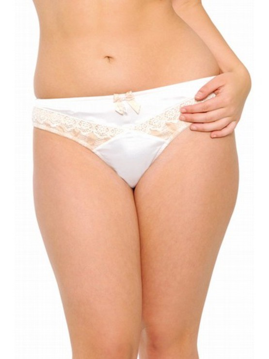 Curvy Kate Entice ivory-gold tanga 