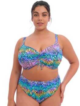 Plavky Elomi Electric Savannah bralette ES800706 Zebra