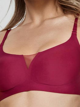 Marc André Seamless Second Skin V bralette W23-1464-TRS-SY Red