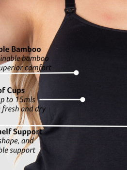 Hotmilk Embrace Leakproof kojicí tílko Black