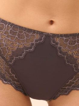 Simone Perele Caresse vyšší kalhotky 12A770 Graphite Grey