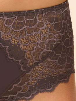 Simone Perele Caresse vyšší kalhotky 12A770 Graphite Grey