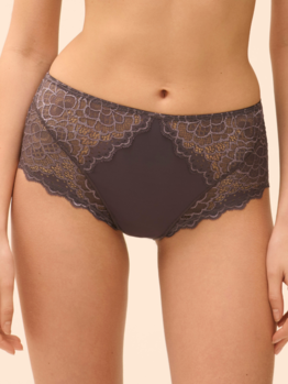 Simone Perele Caresse vyšší kalhotky 12A770 Graphite Grey