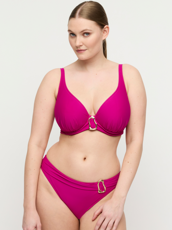 Plavky PrimaDonna Swim Uvita plunge 4013519 Deep Magenta