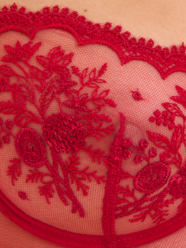 Simone Perele Intrigue half cup 1E2330 Opera Red