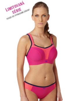 Panache Sport Magenta Spot sportovní podprsenka