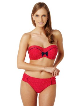 Plavky Panache Britt Red Bandeau top